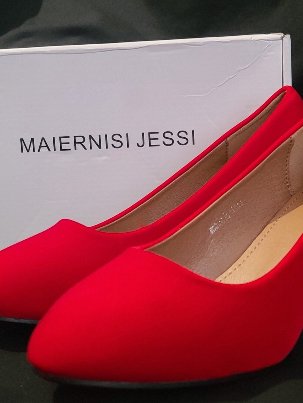 Maiernisi Jessi Red Suede Pumps Heels Brand New Boxed